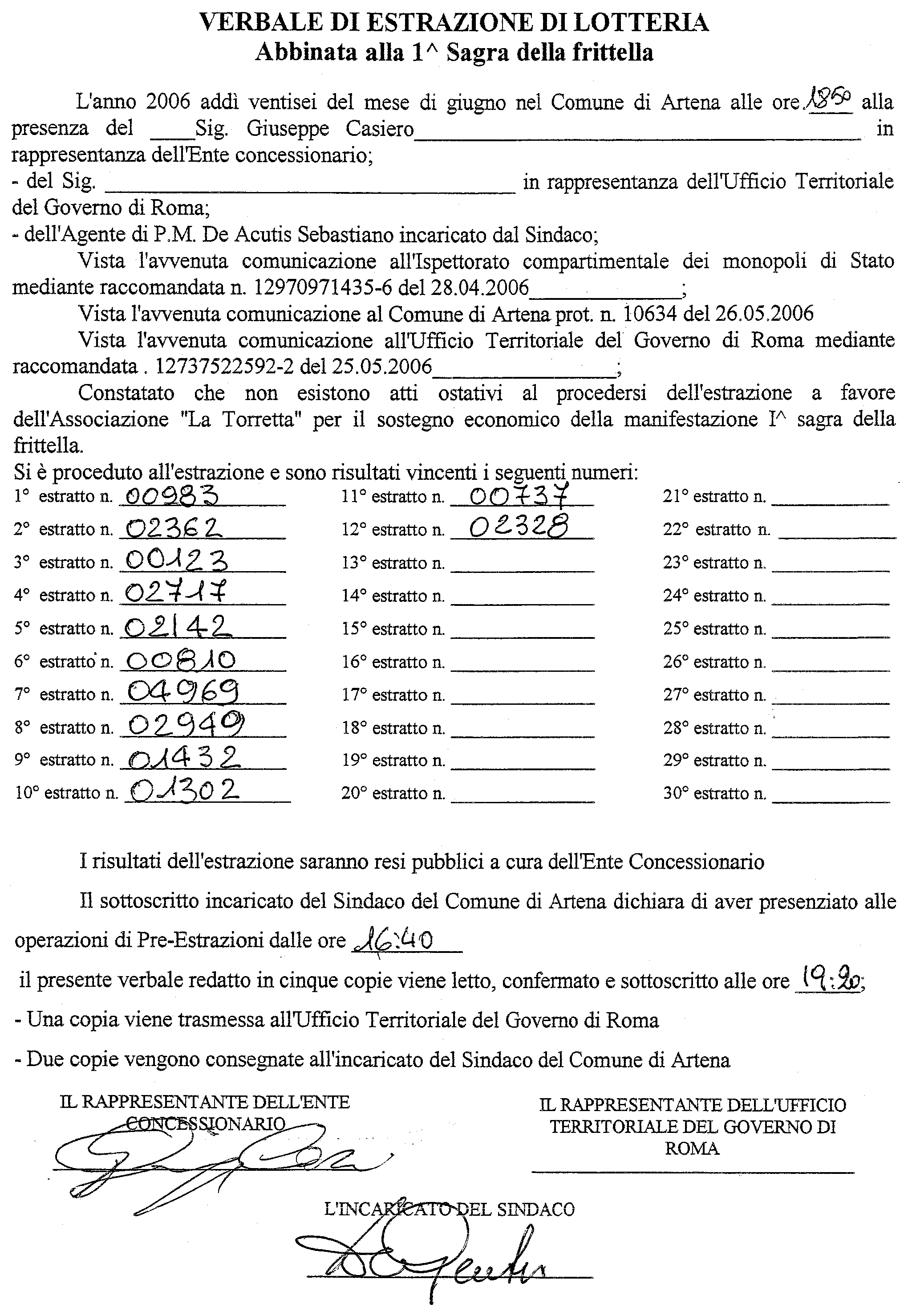 Estrazione Lotteria